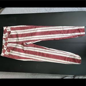 forever 21, size 30, striped skinny jeans